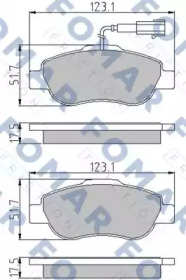 FOMAR FRICTION fo856781 -  Комплект тормозных колодок, дисковый тормоз